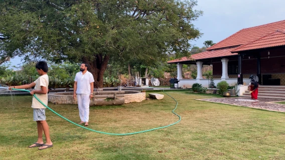 Outdoor farm activity
